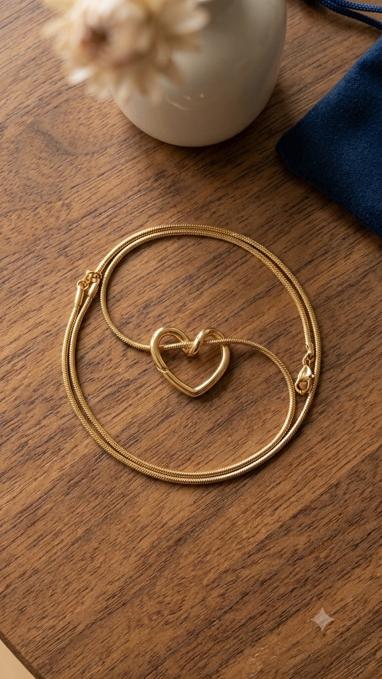 Roya Ventures Minimal Heart Pendant Necklace for Women