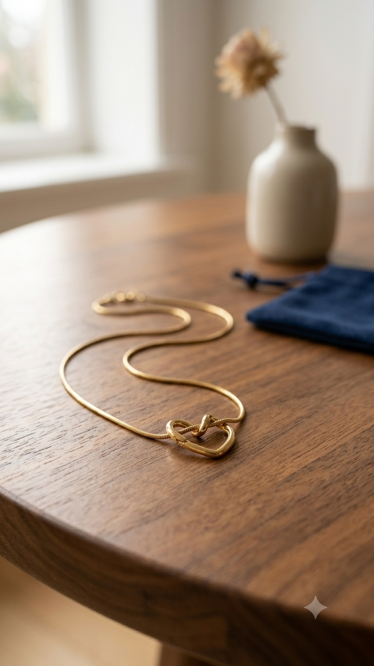 Roya Ventures Minimal Heart Pendant Necklace for Women