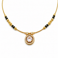 Elegant Gold & Black Beaded Mangalsutra