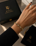 Crystal Charm Gold Bracelet