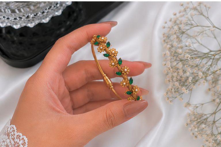 Gold Cuff Bracelet (Kada)