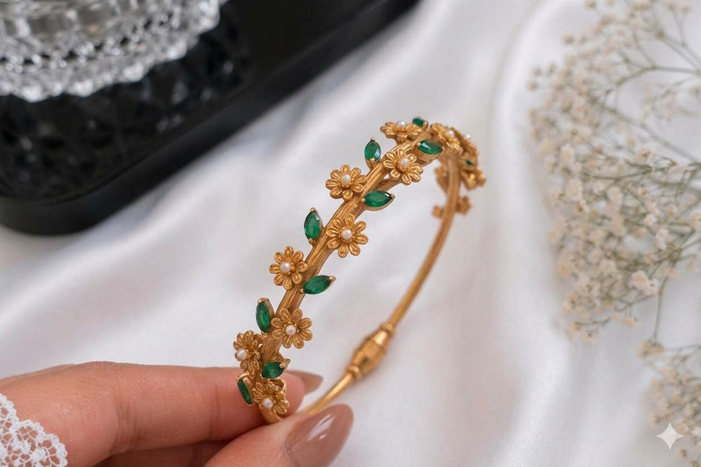 Gold Cuff Bracelet (Kada)